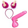 realGOOS Cerchietto con antenne pisello + pistola ad acqua pisello gadget sexy addio al nubilato festa hot gadget per adulti 18+