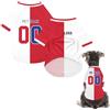 Generico Maglietta Sportiva Personalizzata per Tutti i Cani, Maglia Calcio Personalizzata con Logo, Nome e Numero per Animali Sportivi (Bianco)