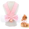 SMALLLEE_LUCKY_STORE Pet Lace Bow Princess Harness Vest con anello a D per cani di piccola taglia gatti, cuccioli femminili Yorkie Chihuahua vestiti estivi, rosa, XS