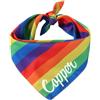 XEL Personalizzato Ricamo Nome Bandana per cani Personalizzato per gli amanti dei cani Sciarpa in cotone arcobaleno Sciarpe Triangolo Bavaglini Collare per cani Bandana per cani di taglia media Fazzoletto