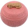 Hohopeti Urna Piccola per Ceneri di Animali Domestici 12oz in Cemento Rosa, Design Elegante Tondo Finitura Delicata, per Funerali di Animali e Esposizione Domestica