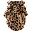GOFDASY Felpa con cappuccio invernale calda per animali domestici con stampa leopardata per cani di taglia piccola, giacca per bulldog francese, vestiti per cani, costumi per animali domestici