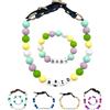 KWCLTH Set di braccialetti dell'amicizia con collare per cani in perline personalizzato, collana per cani con nome in perline in silicone regolabile per cani di piccola media e grande taglia