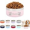 Brocade Creek Ciotole Personalizzate per Animali Domestici, Ciotole con Nome Inciso per Cani e Gatti, Ciotola Antiscivolo in Acciaio Inossidabile per Cani, Regali Personalizzabili per Animali Domestici - Rosa
