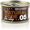 Generico Natural Code Cibo Umido Sfilaccetti per Cani, alimento completo per cani adulti di tutte le taglie e razze, 05 Agnello e Verdure, 12 scatolette da 90 grammi l'una, 12x90gr.