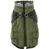 GUQOFAIE Calore Invernale Cappotto Riflettente Impermeabile Regolabile In Cotone Bulldog Shiba Inus Carlini Labrador Per Cani Di Taglia Media,Verde,3XL