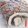 FANSU Cuscino per Cani Gatti, Inverno Flanella Cuscino Cani, Lavabile Materassino Cane, Cucce per Cani da Interno Caldo Soffice e Morbida Cuccie per Gatti (69x52cm,Impronte di Piedi)
