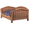 e-wicker24 Alles aus Weide e-wicker24 Naturale Cesta in Vimini per Cani - Lettino Rialzato, Divanetto Calmante per Animali, Cuccia Taglia Media (64 x 42 H35, Grigio)