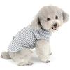 SELMAI Camicie per Cani di Piccola Taglia Strisce Moda Senza Manica Confortevole Cotone Morbido Magliette per Chihuahua Vestiti Abiti Maglietta per Gatti Abbigliamento T Shirt Cane Estate Grigio M