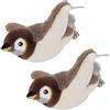 Generico 2 Pack Flapping Bird Cat Toy | Lifelikes Cat Feather Toys | Simulated Chirping Bird | Fluffyy Plush Kitten Interactive Toy | Real Chirping Bird Electronic Sound and Striking Movement for Cat Exercise