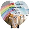 Umitive Targa Commemorativa per Gatti con Foto - Pietra Tombale Personalizzata, Regalo di Condoglianze per la Perdita del Tuo Animale, Decorazione da Giardino (Style F)