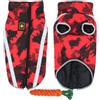 FANSU Invernale Cappotto Cane, Impermeabile Vestiti per Cani Cappottino Cane Taglia Piccola Cappottino Cane Taglia Media Cappotto Cane Taglia Grande 6.5-37.5kg (5XL,Rosso Mimetico)