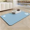 Xisnuient Tappetino in Silicone per Animali Domestici Asciugatura Rapida Resistente allo Sporco Mat Antiscivolo in Silicone Carpet per Animali Domestici in Silicone per Cani Gatti (30x40 cm,Blau)