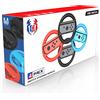 GH Confezione da 4 interruttori per volante, compatibili con Mario Kart 8 Deluxe, accessori per volante da corsa compatibili con Nintendo Switch/Switch OLED Joy Con Controller (nero, rosso e blu)