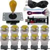 SJ@JX Arcade Game Controller DIY Kit Microswitch Button 4&8 Way Joystick Zero Delay USB Encoder Fighting Stick Handles Console for PC MAME Raspberry Pi Retropie