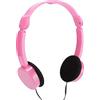 Ausla Cuffie Cablate Pieghevoli, Materiale ABS Leggero, Archetto Regolabile, Microfono Integrato, Perfette per i Bambini, Compatibili con Smartphone e Tablet (Roseo)