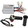 AKLOSIPY Controller per Spazzole 24 V 500 W con Display LCD e Maniglia dell'acceleratore per Bici Elettriche, Tricicli e Scooter Kit Universale