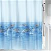 Spirella, Tenda da Doccia in Poliestere Nemo, Tenda da Doccia con 8 Occhielli in Stile Moderno, Materiale Impermeabile, Resistente alla Luce e all'Acqua, 180x200 cm, Blu