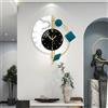 YIJIDECOR Large Silent Wall Clocks, Modern, Battery Operated, Non-Ticking for Bedroom Office Kitchen Home Metal Glass Decoration, Quartz Wall Watch for Indoor House, Living Room Decor