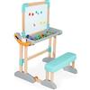 Smoby - Banco Scuola Modulo Space, 7600420301, + 3 Anni, in Legno, Pieghevole
