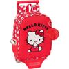 Safta HELLO KITTY ICONIC - Zaino asilo con carrello, ideale per bambini di diverse età, comodo e versatile, qualità e resistenza, 22 x 10 x 27 cm, rosso/bianco, M, Casual