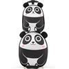RELAX4LIFE Set 16''+12'' di Valigie per Bambini 2 in 1, 2 Pezzi, Trolly 16''+Zaino 12'', con Ruote Girevoli, Maniglia Retrattile, Zaino con Piedini in Plastica (Panda)