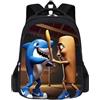 Generic Tung Tung Tung Sahur borsa scolastica con stampa di cartoni animati, zaino unisex per bambini, adatto agli alunni della scuola primaria,Style 4