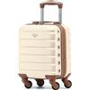 Flight Knight Lightweight 4 Wheel ABS Hard Case Valigie Bagaglio a Mano in Cabina Approvato Per Oltre 100 Compagnie Aeree Tra Cui Easyjet E Dimensioni Massime Per Vueling E Wizz Air 40x30x20cm