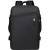 Treer Zaino per Ryanair Wizz Air 40x30x20 Borse da Cabina, Bagaglio a Mano 24L Zaino da Viaggio Aereo Donna Uomo Idrorepellente Casual Daypack con Foro di Ricarica USB e Tasca Antifurto (Nero)