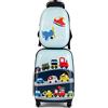 RELAX4LIFE Set Valigia Bambini 2 in 1 Veicoli Azzurro Navy (Trolley16 + Zaino 12) con Ruote 360°, Maniglia Regolabile, Zaino con Piedini | ABS Resistente | Ideale per Viaggi e Scuola