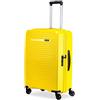 Ciak Roncato Roncato Ciak Passenger Trolley Medio 4 Ruote, Chiusura TSA, rigido ultraleggero con zip espandibile, misura M Giallo