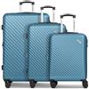 Check in CHECK.IN Paradise 2.0 Parent, blu ghiacciaio, Kofferset + (3-teilig), Bagaglio rigido