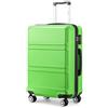 KONO Valigia Media 65cm Rigida e Leggero ABS Valigie con TSA Lucchetto e 4 Ruote, Verde