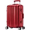 Travelhouse London, valigetta rigida in alluminio, con telaio in alluminio, diverse misure e colori, T1169, Colore: rosso, Handgepäck, Valigia