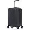 CELIMS - Valigia Cabina 55x35x25 cm con ripiani | Lucchetto TSA | ABS ultra-resistente | Ruote 360° | Nero