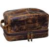 Jaald Borsa Valigetta Kit Beauty Case Pochette Wash Bag in Pelle da Uomo Donna per Bagno Toilette Rasoi Trucco Cosmetici Farmaci Necessaire Viaggi Impermeabile Regalo Leather toiletry bag dopp kit