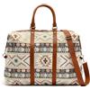 MISAKO Tiani borsa weekend con stampa jacquard e tracolla staccabile Donna - Tiani Multicolore 42x24x65cm