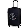 BERTOO Coprivaligia elastico XL XXL Nero Antipolvere Protezione per bagagli Accessorio da viaggio Adatto a 70-75 cm di altezza Lavabile Poliestere Spandex Chiusura con cerniera