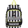 Seven Zaino Scuola Estensibile F.C. JUVENTUS Calcio -WIN IS THE RULE, Bianco Nero - Zaino Doppio Scomparto Sdoppiabile Tramite Zip e Con Tasca Porta Borraccia, Zaino Bambino