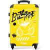 NoBoringSuitcases.com Valigia Grande, Trolley Medio, Serratura TSA, Valigia 23 kg (67cm - 72L) (Orsetto di peluche - Giallo)