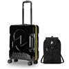 Invicta Trolley Travel - Bagaglio a Mano - Nero - 33 Litri, Rigido da Cabina con 4 Ruote Girevoli + ZAINO MINISAC GLOSSY - Invicta - Viaggi e Tempo Libero