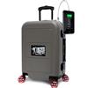 TOKYOTO Valigia Cabina Ruote Skate Silenziose Caricatore USB Resistente Leggero Policarbonato Tedesco Bagaglio Trolley a Mano Rigida 55x35x20 cm LUGGAGE (KABUTO GREEN ARMY, Solo Valigia)