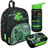 Undercover Zaino asilo dinosauro T-Rex ragazzi - Personalizzato con nome - Zaino per bambini con tasca anteriore - 2 scomparti 25 x 31 x 10 cm, Set 1 - Dinosauro Verde