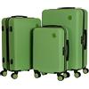 CABIN GO 5513 - Set di 3 valigie - bagaglio a mano da 55 cm, valigia media da 65 cm, valigia grande da 76 cm, in ABS rigido