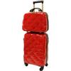 Camomilla Milano Set 2 pz Valigeria, Trolley (40 lt.) + Vanity Case (15 lt.), Materiale Rigido, Ruote Pivotanti, Collezione Bubble, Colore Rosso