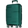 POSH Valigia L 65x45x27 cm - Bagagli rigida da 62 L in polipropilene - Trolley ultraleggero da 3,2 kg con serratura TSA e doppie ruote silenziose a 360° - Robusta viaggio da stiva con ruote