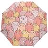 LDIYEU Acquerello Animale Rosa Maialino Maialino Ombrello Pieghevole Automatico Portatile con Apertura e Chiusura Automatica a Pulsante Protezione UV Ombrelli per Viaggi Bambini Ragazzi Ragazze