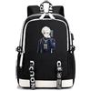 LKY STAR Zaino Blue Lock Anime, Design Nero e Bianco, 45x31x16 cm, Spallacci Imbottiti Traspiranti