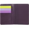 DUDU Porta passaporto pelle e carte di credito RFID multicolore Deep purple