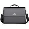FANDARE Borsa messenger vintage per uomo, Ventiquattrore capiente con multiple tasche in pelle PU per laptop, a tracolla per ufficio viaggi e lavoro per professionisti e uomini d'affari Nero